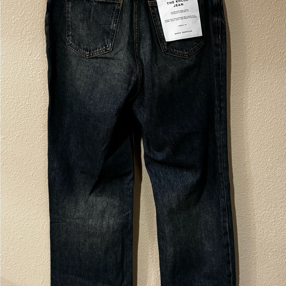 Good American The Khloé Jean Patchwork High Rise Straight 6/28 NWT - Picture 6 of 7